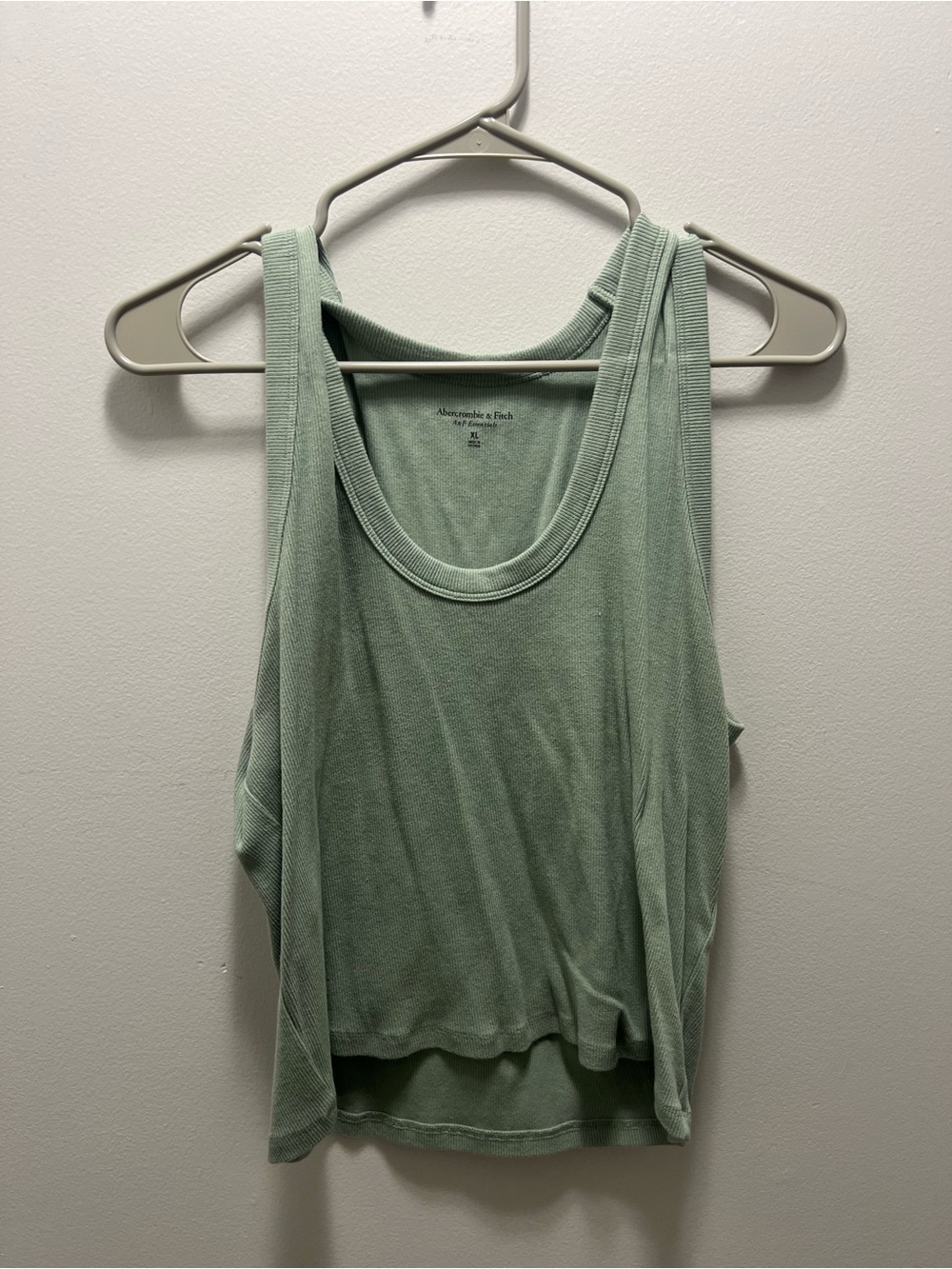 Abercrombie & Fitch Light Sage Green Ribbed Tank Top